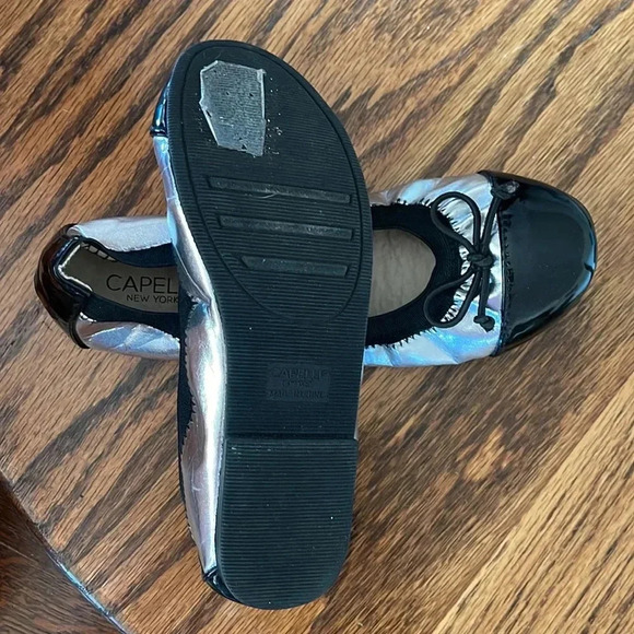 Capelli black and silver ballet flats girls 1 - Picture 4 of 5